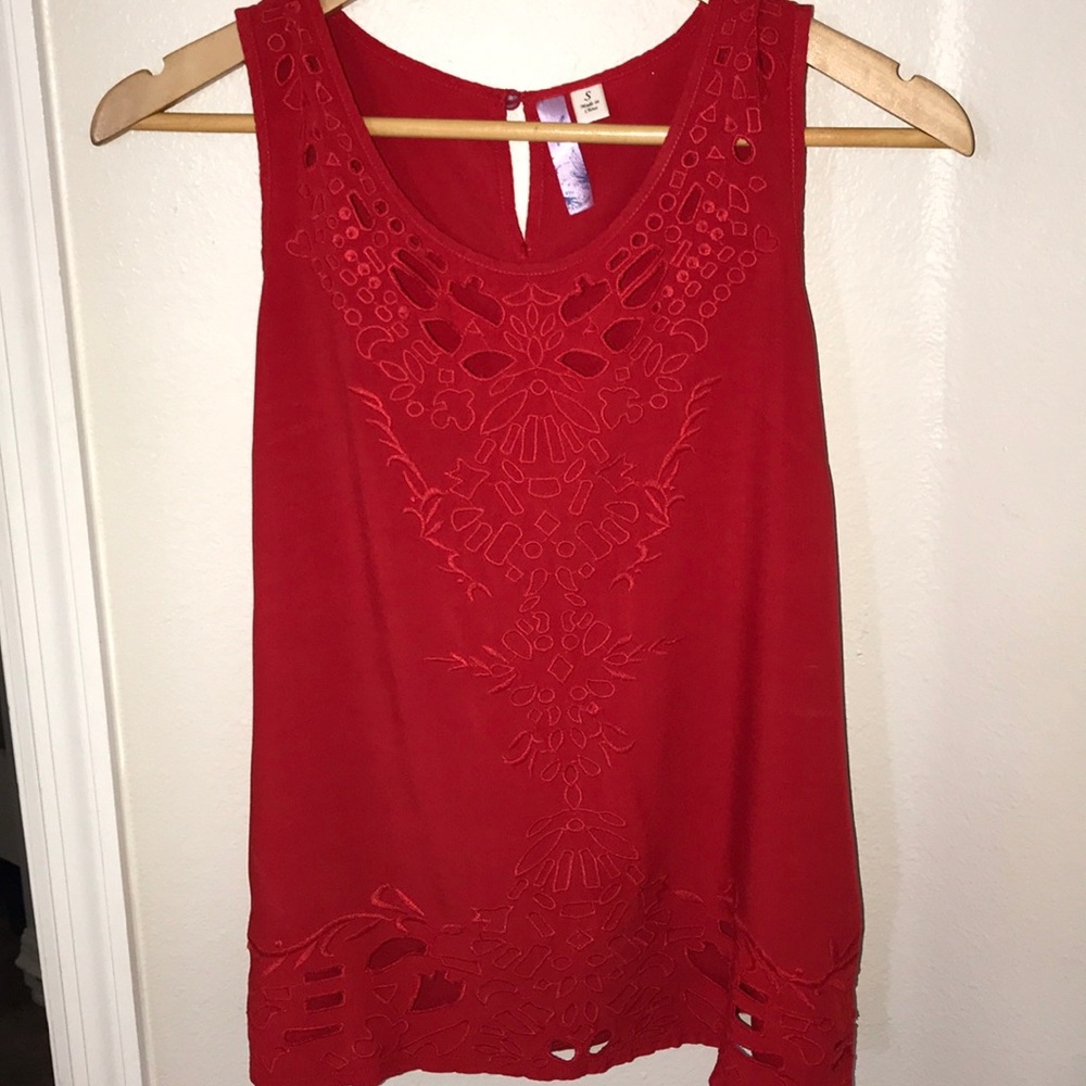 Francesca’s Red Blouse